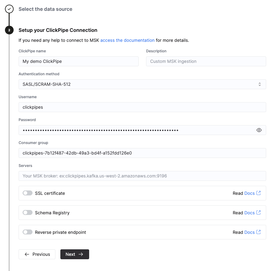 Выбор обратной частной конечной точки